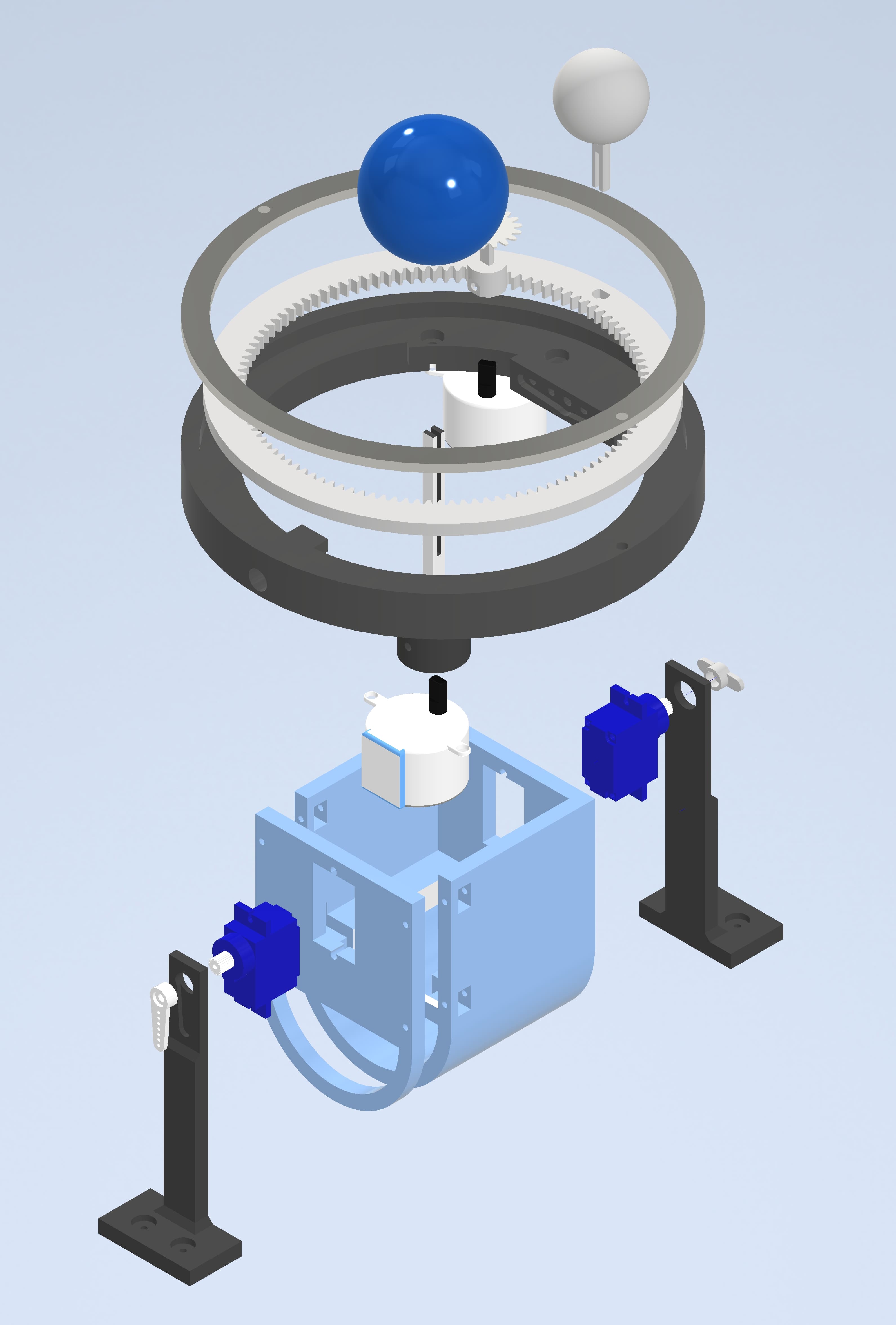 Exploded view – Planetary support structure